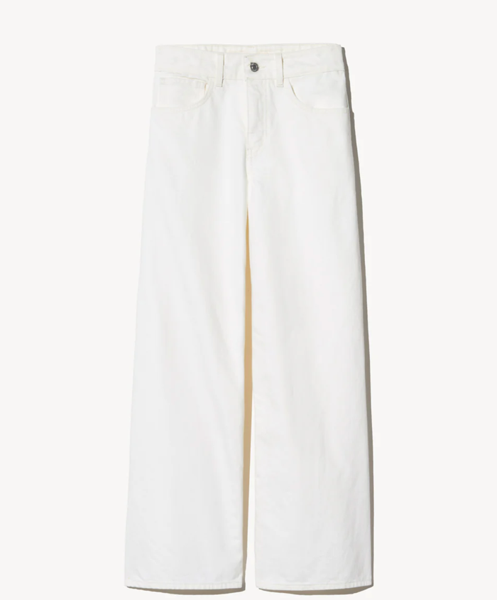 NILI LOTAN Denim Marlene Jean, Cream Soho-Boutique