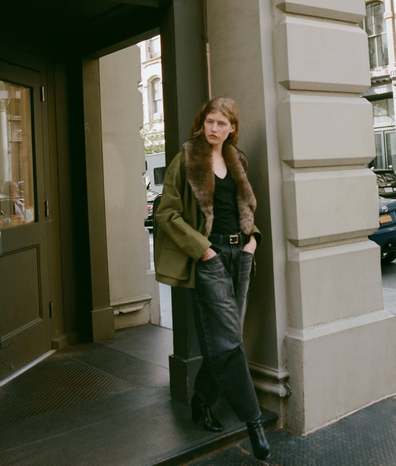 NILI LOTAN Denim Shon Jean, Stone Black Wash Soho-Boutique