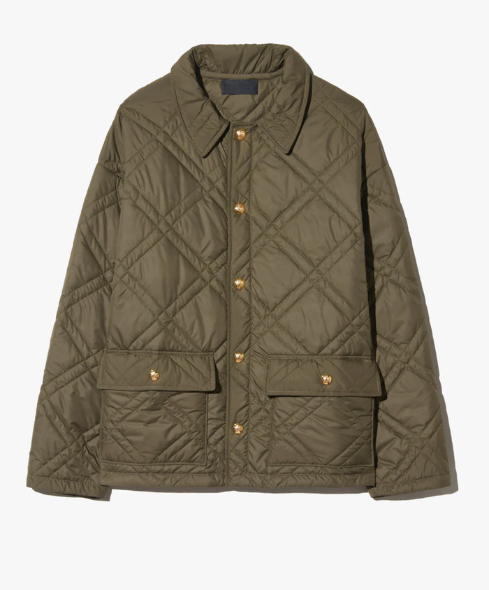 NILI LOTAN Jacket Helah Quilted Parka, Army Green Soho-Boutique