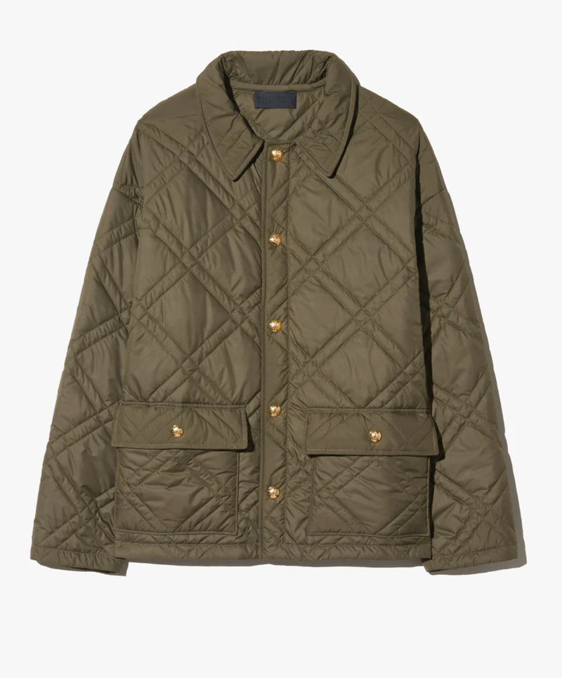 NILI LOTAN Jacket Helah Quilted Parka, Army Green Soho-Boutique