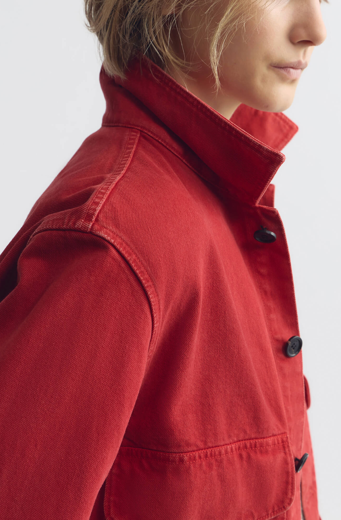 NILI LOTAN Jacket Leroy Cotton Jacket, Scarlet Soho-Boutique