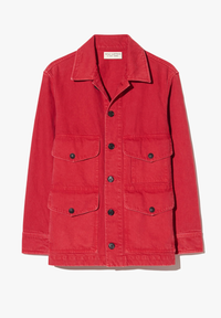 NILI LOTAN Jacket Leroy Cotton Jacket, Scarlet Soho-Boutique
