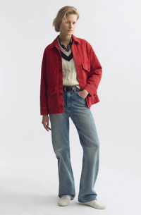 NILI LOTAN Jacket Leroy Cotton Jacket, Scarlet Soho-Boutique
