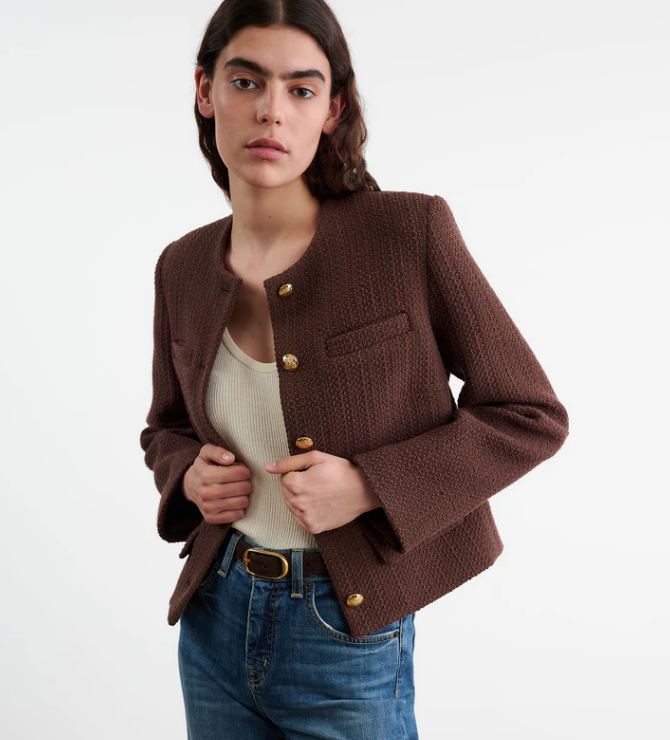 NILI LOTAN Jacket Paige Jacket, Espresso Soho-Boutique