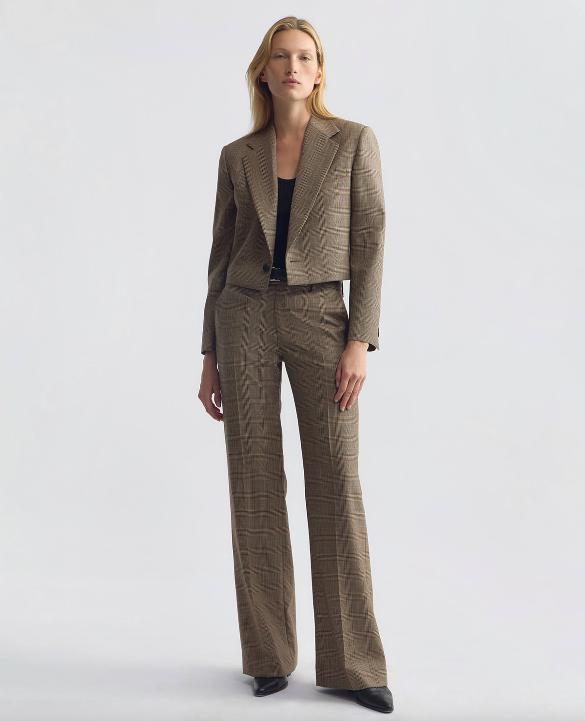 NILI LOTAN Jacket Swan Jacket, Glen Tan Soho-Boutique