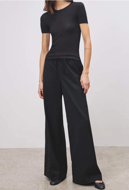 NILI LOTAN Pant Adriel Relax Pant, Black Soho-Boutique