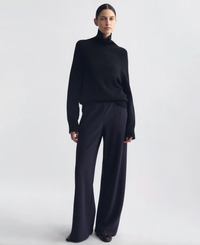 NILI LOTAN Pant Marlow Wide Leg Pant, Midnight Soho-Boutique