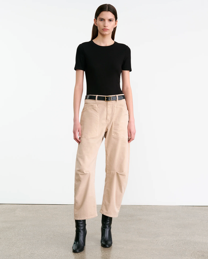 NILI LOTAN Pant Shon Corduroy Pant, Light Blush Soho-Boutique