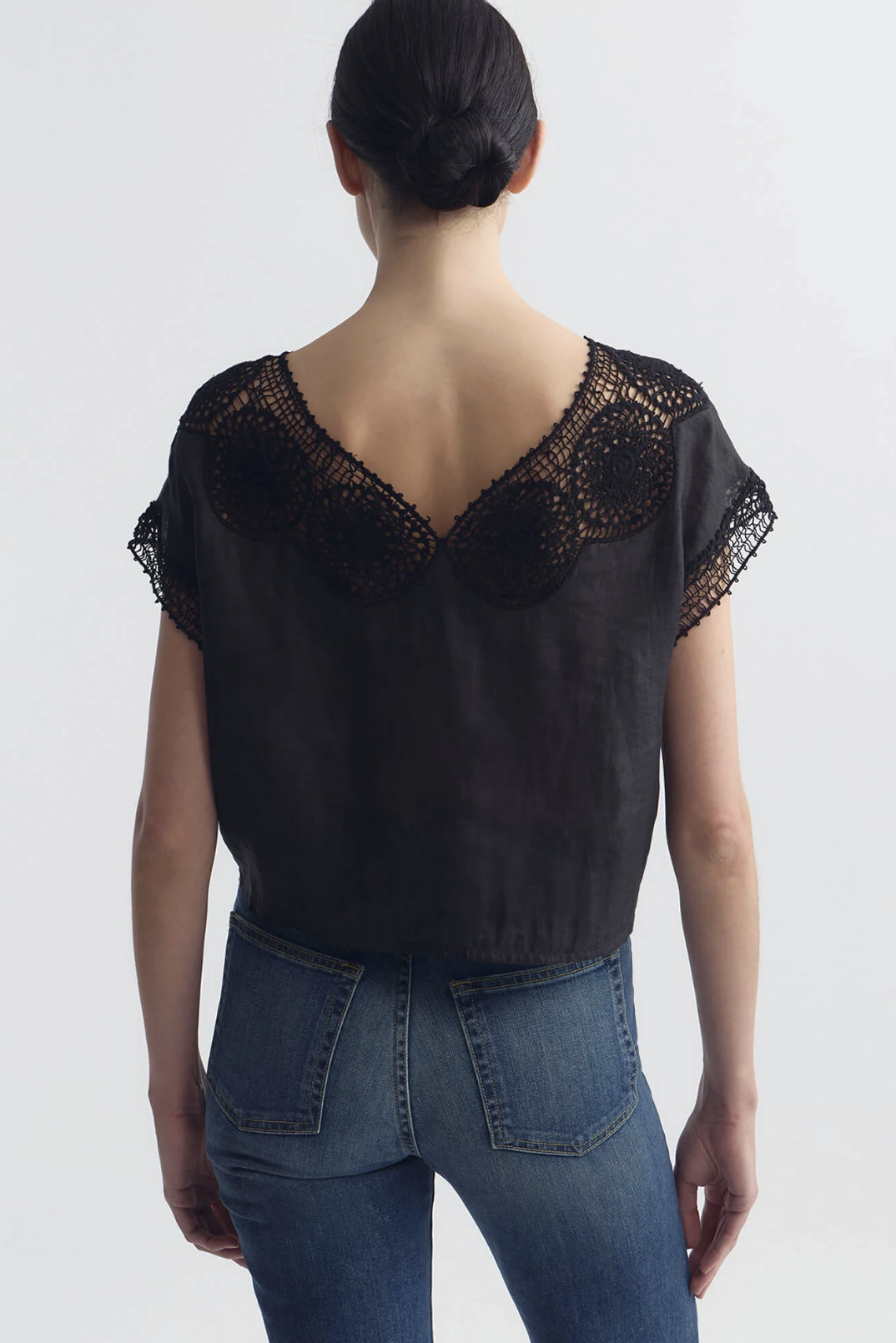 NILI LOTAN Shirt Caila Top, Black Soho-Boutique