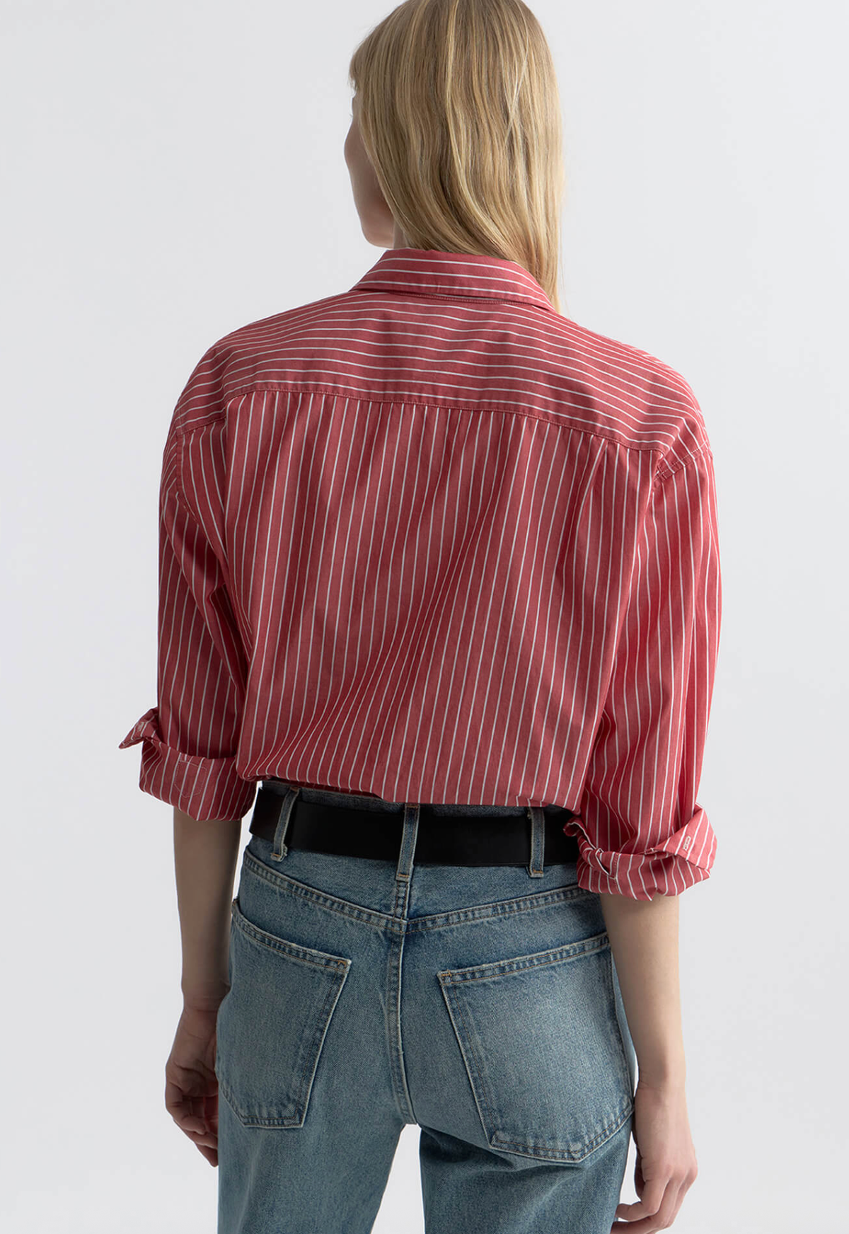 NILI LOTAN Shirt Yorke Shirt, Red White Stripe Soho-Boutique