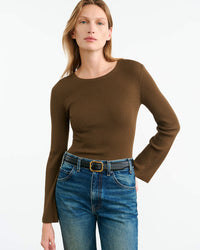 NILI LOTAN Sweater Presley Sweater, Khaki Green Soho-Boutique