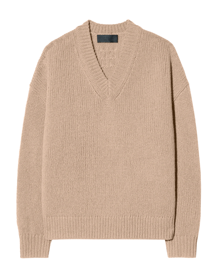 NILI LOTAN Sweater Shagan Sweater, Albino Camel Soho-Boutique