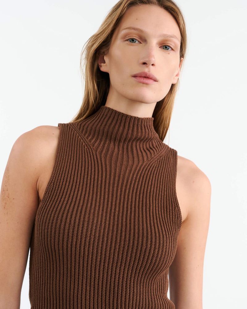 NILI LOTAN Sweater Sonia Sweater, Brown Soho-Boutique