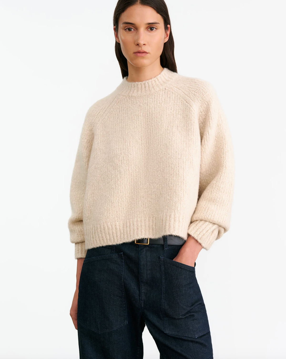 NILI LOTAN Sweater Tomaso Sweater, Ivory Soho-Boutique
