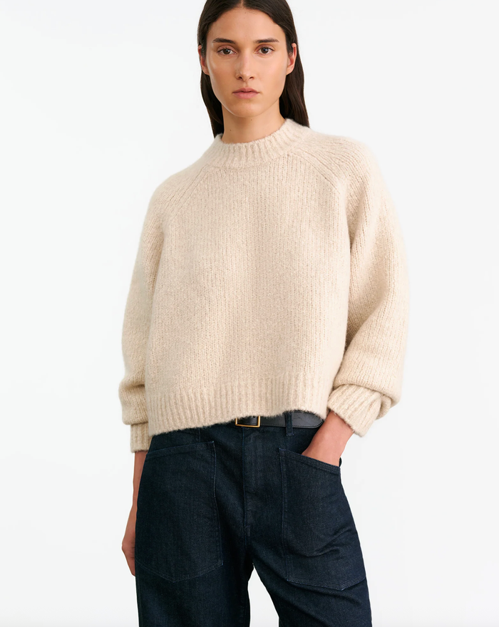 NILI LOTAN Sweater Tomaso Sweater, Ivory Soho-Boutique