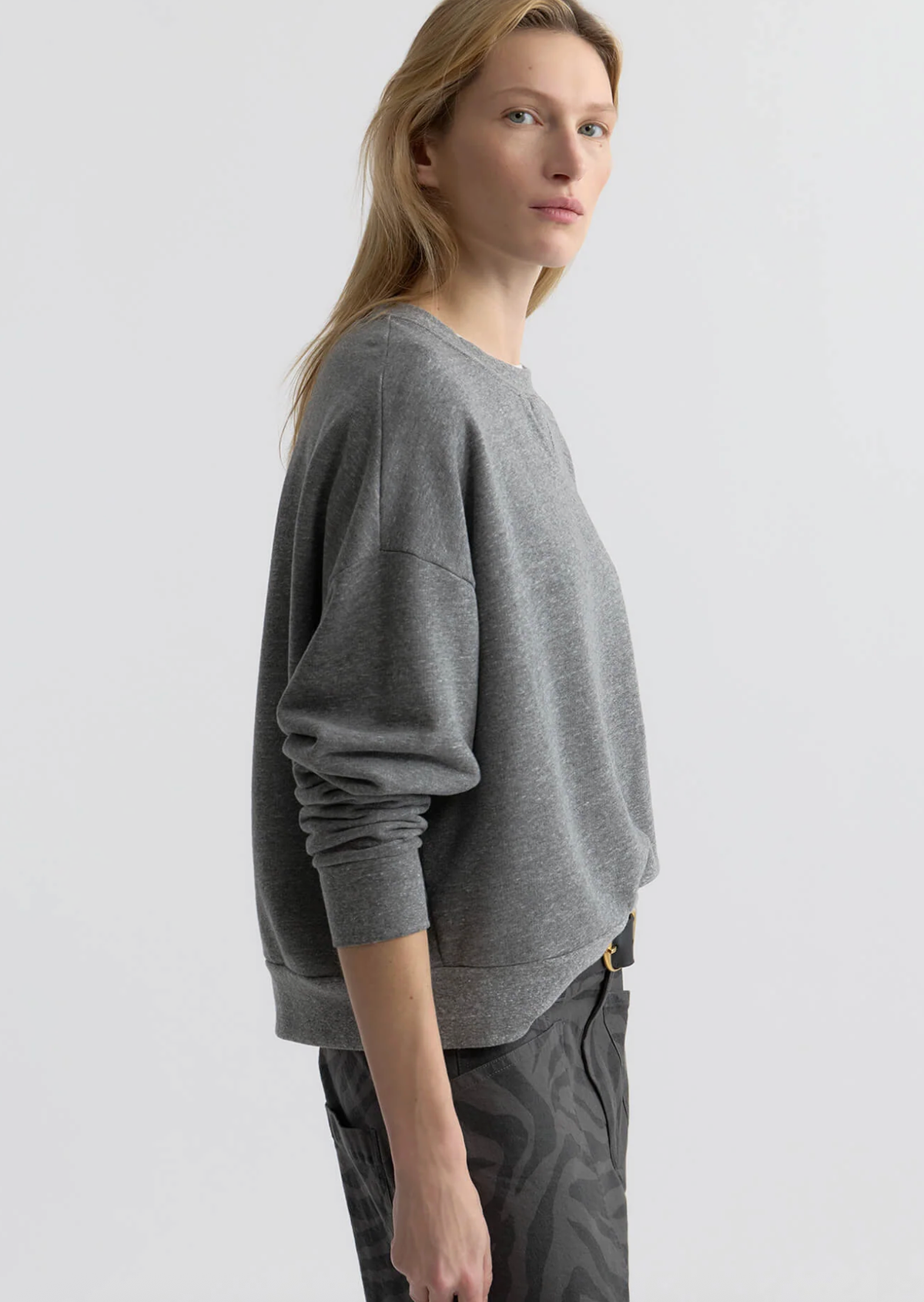 NILI LOTAN Sweatshirt Gladys Sweatshirt, Heather Grey Soho-Boutique
