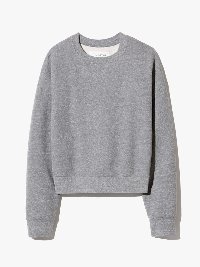 NILI LOTAN Sweatshirt Gladys Sweatshirt, Heather Grey Soho-Boutique