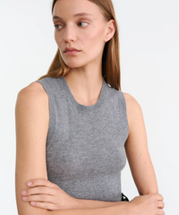 NILI LOTAN tank May Sweater Tank, Medium Grey Melange Soho-Boutique