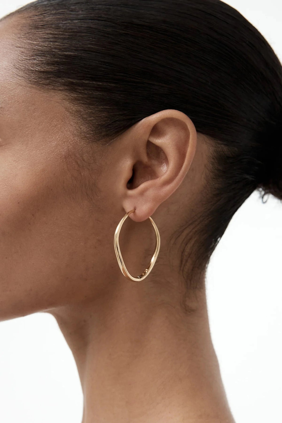 Nina Gordon Earrings Momento Large Hoops, Gold Soho-Boutique