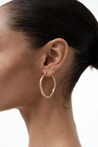 Nina Gordon Earrings Momento Large Hoops, Gold Soho-Boutique