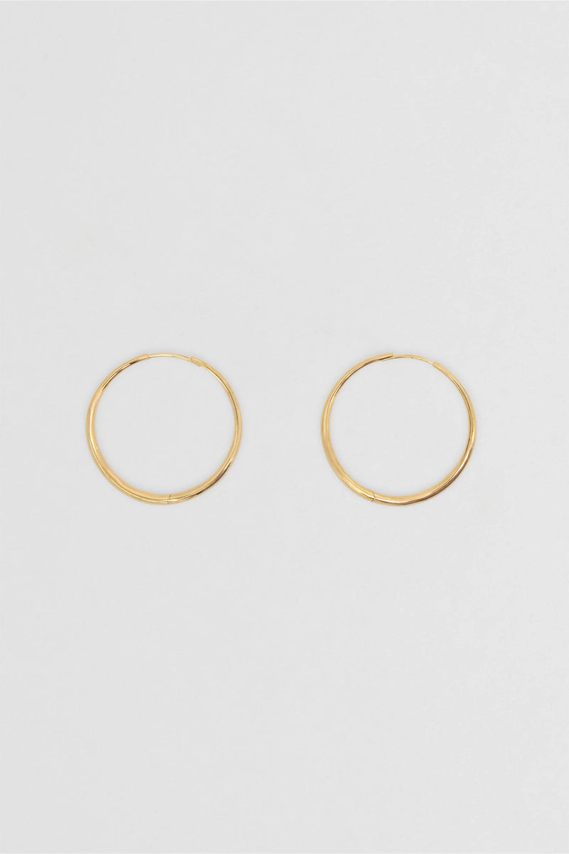 Nina Gordon Earrings Momento Large Hoops, Gold Soho-Boutique