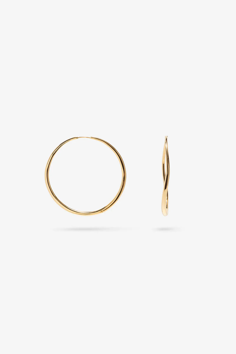 Nina Gordon Earrings Momento Large Hoops, Gold Soho-Boutique