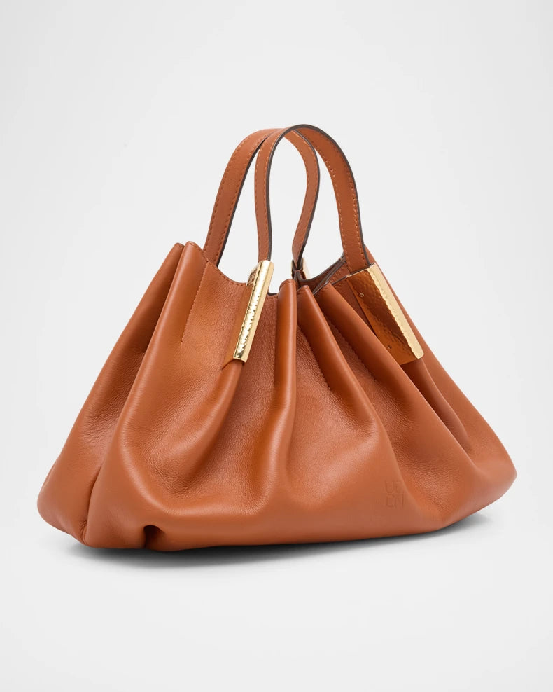 Isadora Mini Ruched Tote Bag, Sierra