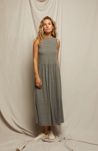 perfectwhitetee Dress Eva Dress, Heather Grey Soho-Boutique