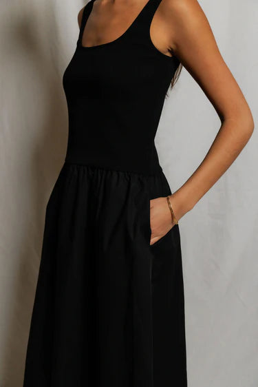 perfectwhitetee Dress Fabiola Dress, Black Soho-Boutique