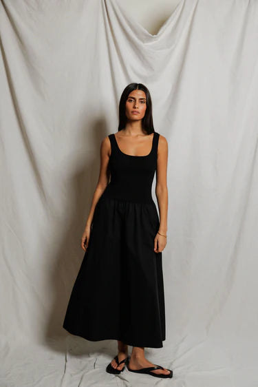 perfectwhitetee Dress Fabiola Dress, Black Soho-Boutique