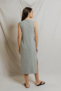 perfectwhitetee Dress Lanell Supima Tank Dress, Heather Grey Soho-Boutique