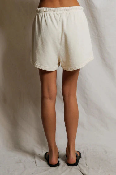 perfectwhitetee Layla Sweat Shorts, Bright Ivory Soho-Boutique