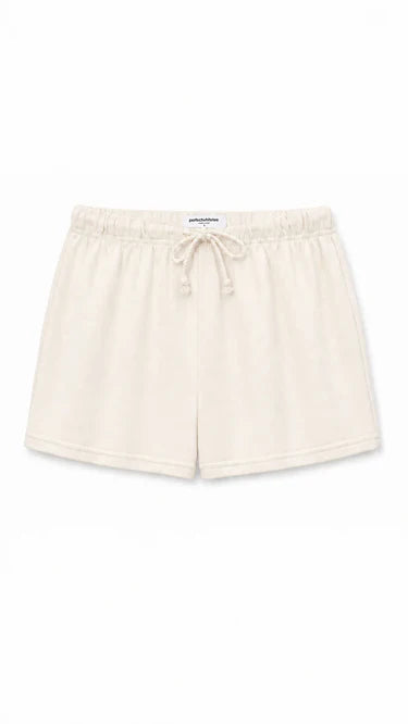 perfectwhitetee Layla Sweat Shorts, Bright Ivory Soho-Boutique