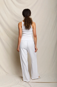 perfectwhitetee Pant Lorana Drawstring Pant, White Soho-Boutique