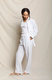 perfectwhitetee Pant Lorana Drawstring Pant, White Soho-Boutique