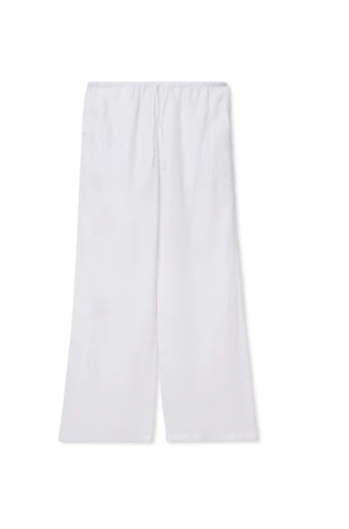 perfectwhitetee Pant Lorana Drawstring Pant, White Soho-Boutique