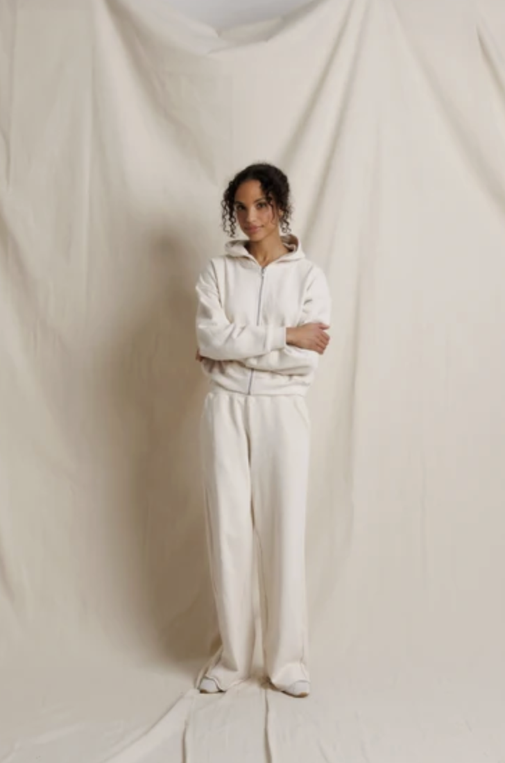 perfectwhitetee Pants Leni French Terry Pull On Pant, Sugar Soho-Boutique