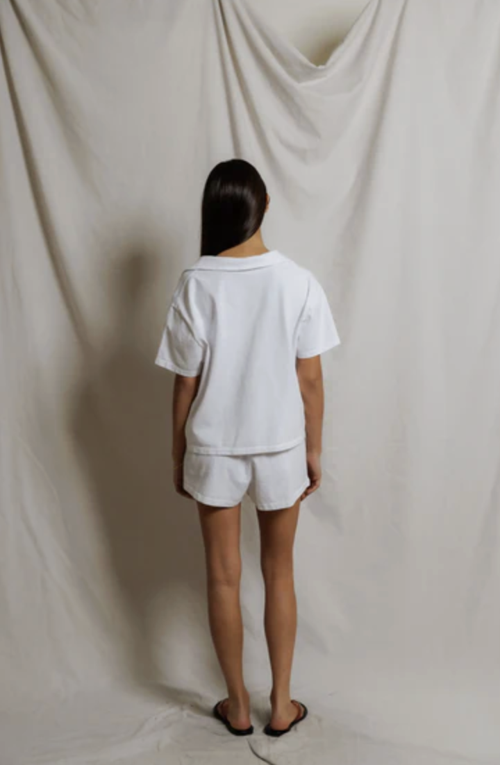 perfectwhitetee Short Liz Tennessee Jersey Pull On Short, White Soho-Boutique