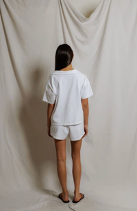 perfectwhitetee Short Liz Tennessee Jersey Pull On Short, White Soho-Boutique