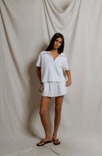 perfectwhitetee Short Liz Tennessee Jersey Pull On Short, White Soho-Boutique
