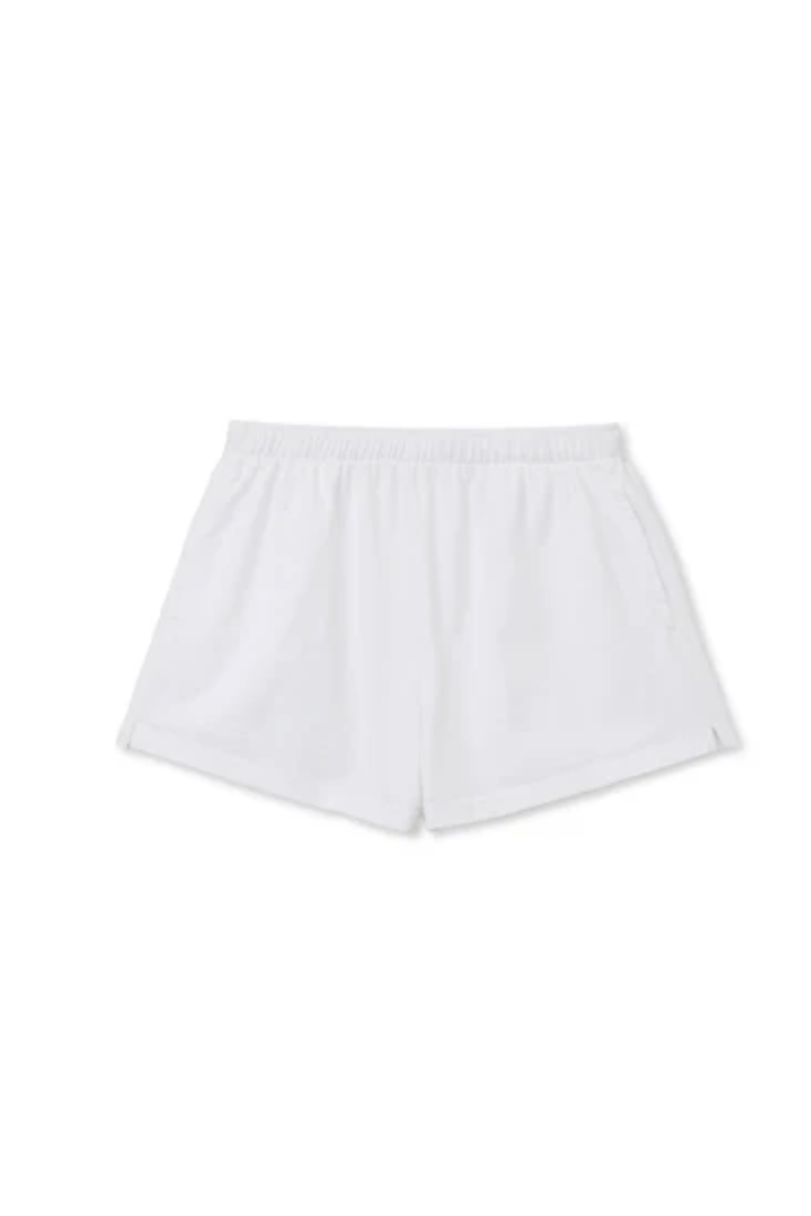 perfectwhitetee Short Liz Tennessee Jersey Pull On Short, White Soho-Boutique