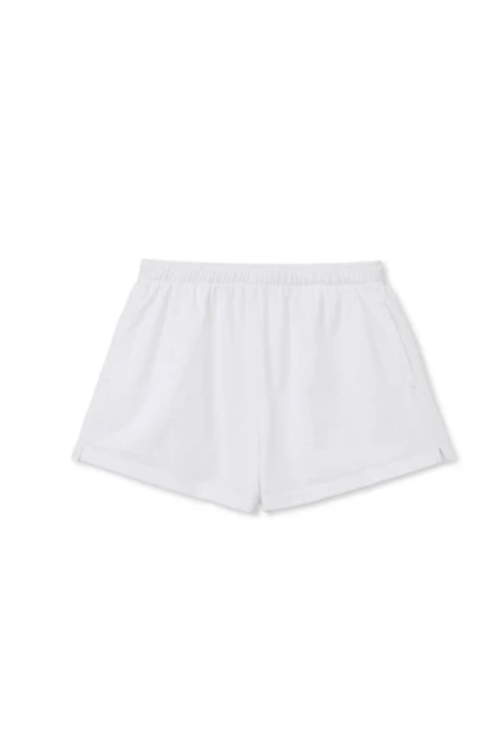perfectwhitetee Short Liz Tennessee Jersey Pull On Short, White Soho-Boutique
