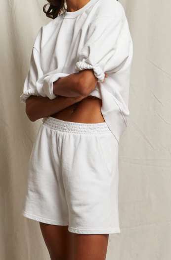 perfectwhitetee Shorts Bari French Terry Short, White Soho-Boutique