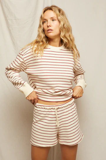 perfectwhitetee Shorts Bennie Short, Red/Natural Soho-Boutique