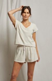 perfectwhitetee Shorts Joel Japanese Jersey Layla Short, Sugar Soho-Boutique