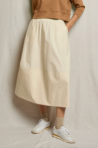 perfectwhitetee Skirt Minka Cotton Poplin Skirt, Sugar Soho-Boutique
