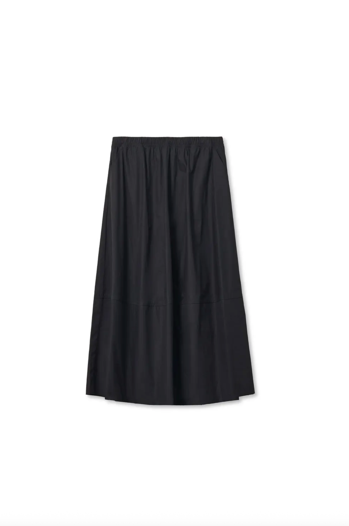 perfectwhitetee Skirt Minka Cotton Poplin Skirt, True Black Soho-Boutique