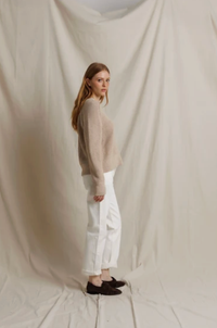 perfectwhitetee Sweater Alexa Cotton Cashmere Pullover, Ochre Soho-Boutique