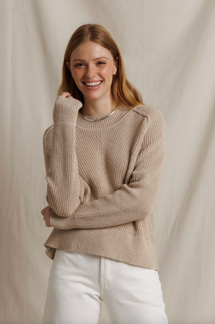 perfectwhitetee Sweater Alexa Cotton Cashmere Pullover, Ochre Soho-Boutique