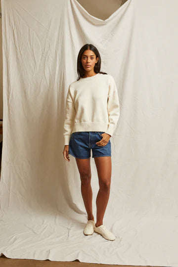 perfectwhitetee Sweater Janet Sweater, Bright Ivory Soho-Boutique